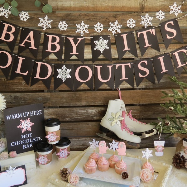 Baby Its Cold Outside Baby Shower Decorations Winter Party Decorations First Birthday Party Photo Props