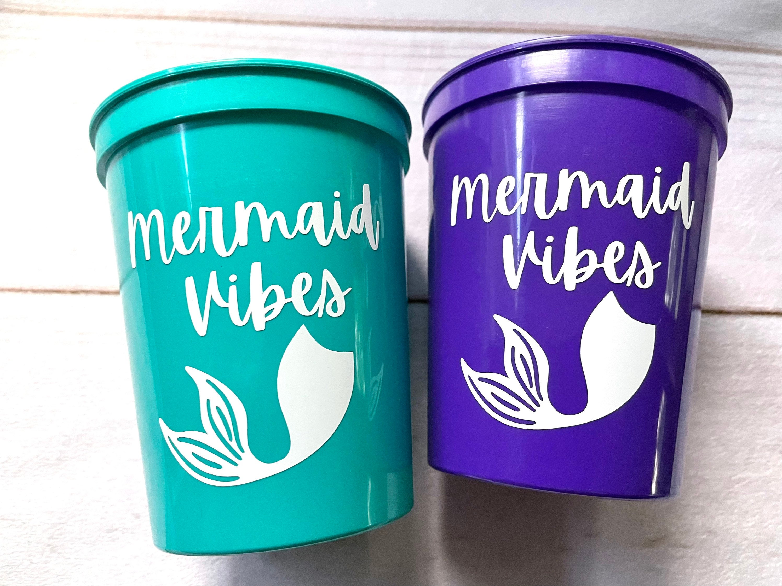 Mermaid Party Cups mermaid birthday party mermaid party decorations mermaid bachelorette party personalized cups mermaid baby