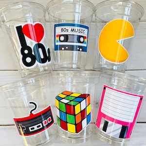 80s Party Cups - 80s Party Decorations, I Love the 80s Party Cups, 80s ...