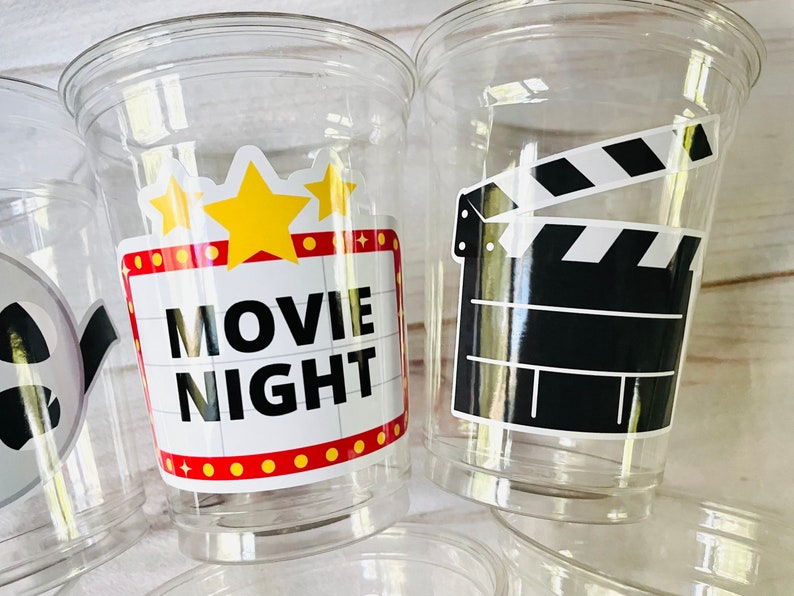 Movie Night Party Cups, Popcorn Birthday Favors image 5