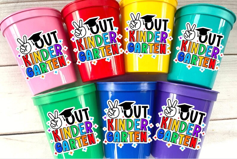 Kindergarten Graduation Cups Pre K Graduation Cups 2023 Etsy