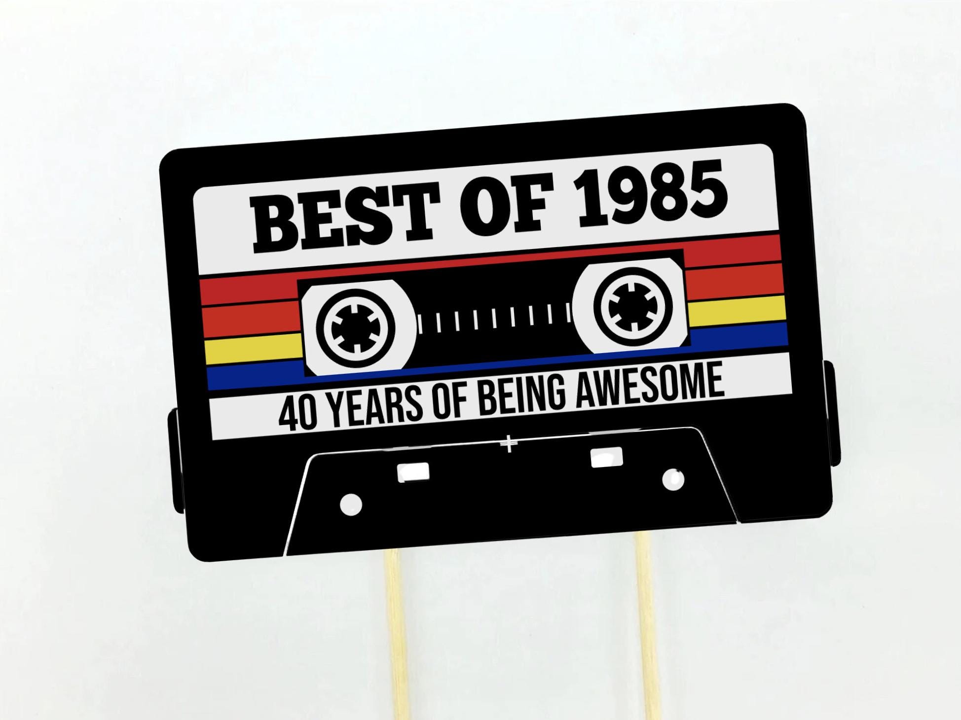 40th Birthday, 40th Birthday Cake Topper, Best of 1985, 40th