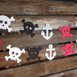 Pirate Party Garland - Pirate Garland Pirate Birthday Decorations Happy Birthday Pirate Party Decorations