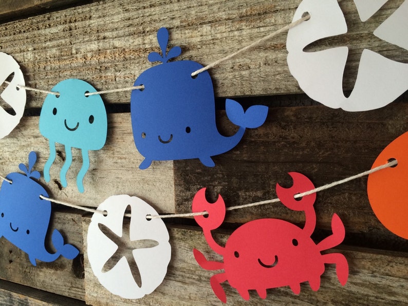 Under The Sea Party Garland Under The Sea Garland Under The Sea Party Decorations Under The Sea Baby Shower Decorations Birthday Decor image 2