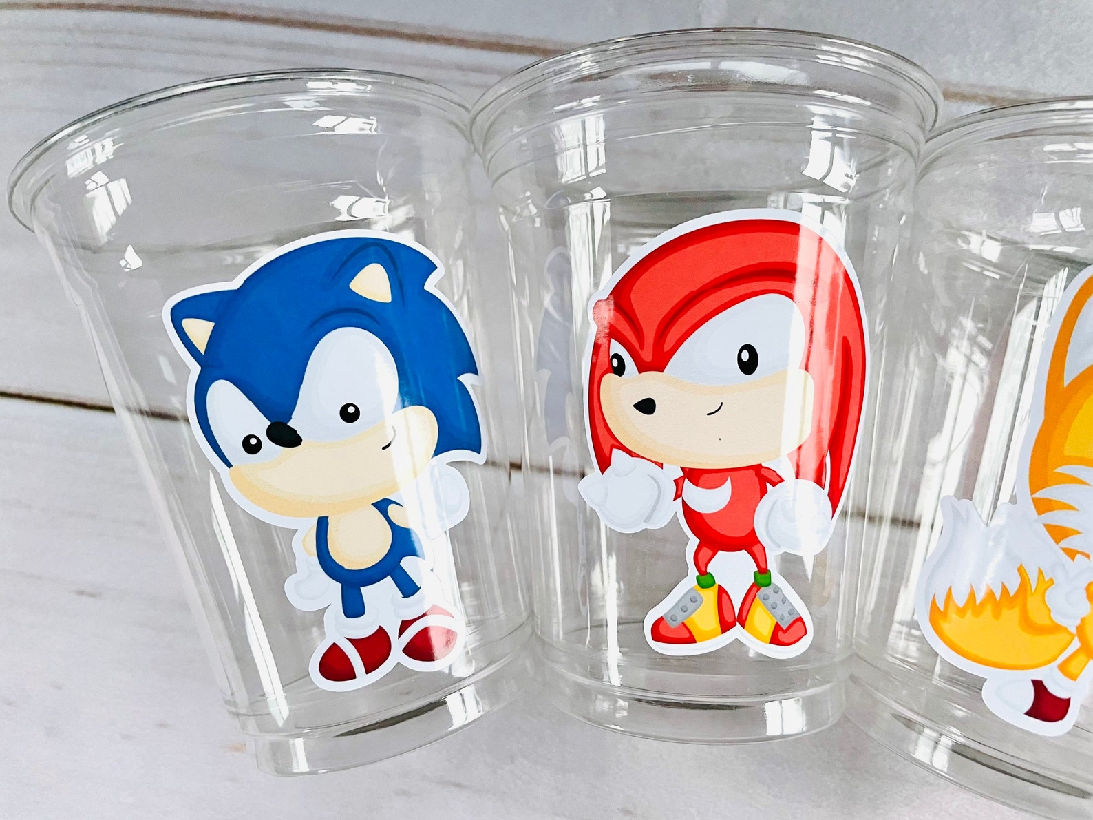 Sonic Party Cups Sonic & Tails Birthday Party Sonic the Etsy