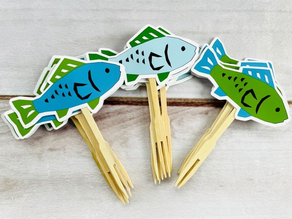 Fishing Party Cupcake Toppers Fishing Cupcake Toppers Fishing