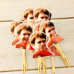 Any Photo Cupcake Toppers, Custom Face Cupcake Toppers, Personalized Face Cupcake Toppers, 40th birthday for him, 30th Birthday Ideas image 9