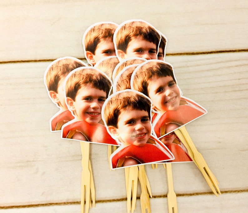 Any Photo Cupcake Toppers, Custom Face Cupcake Toppers, Personalized Face Cupcake Toppers, 40th birthday for him, 30th Birthday Ideas image 9