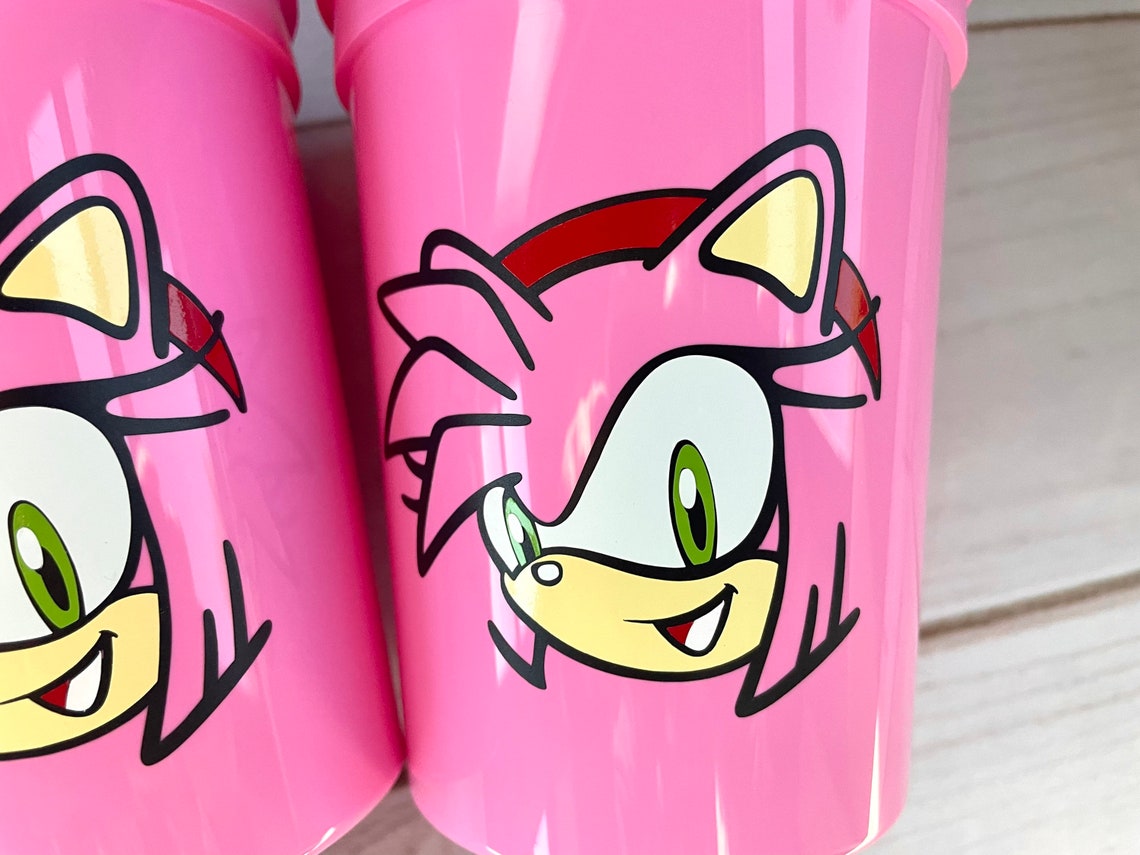 Amy Rose Party Cups Sonic Party Cups Reusable 16oz Stadium Etsy