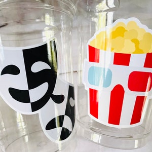 Movie Night Party Cups, Popcorn Birthday Favors image 3