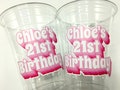 Custom plastic cups, personalized Party cups, Create your own text, Personalized Birthday, Custom party decorations, Any Text