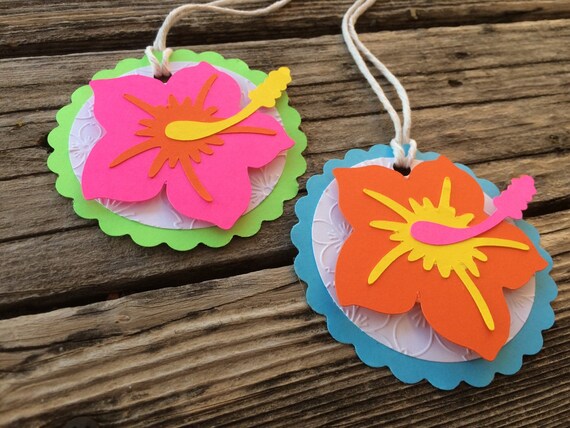 Luau Party Gift Tags Luau Gift Tags Luau Party Decorations Etsy