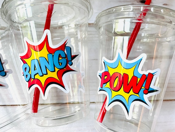 20 Batman Party Cups 12oz clear disposable plastic cups with lids and straws Superhero Birthday Baby Shower 20 Batman Party Cups 12oz clear disposable plastic cups with lids and straws Superhero Birthday Baby Shower
