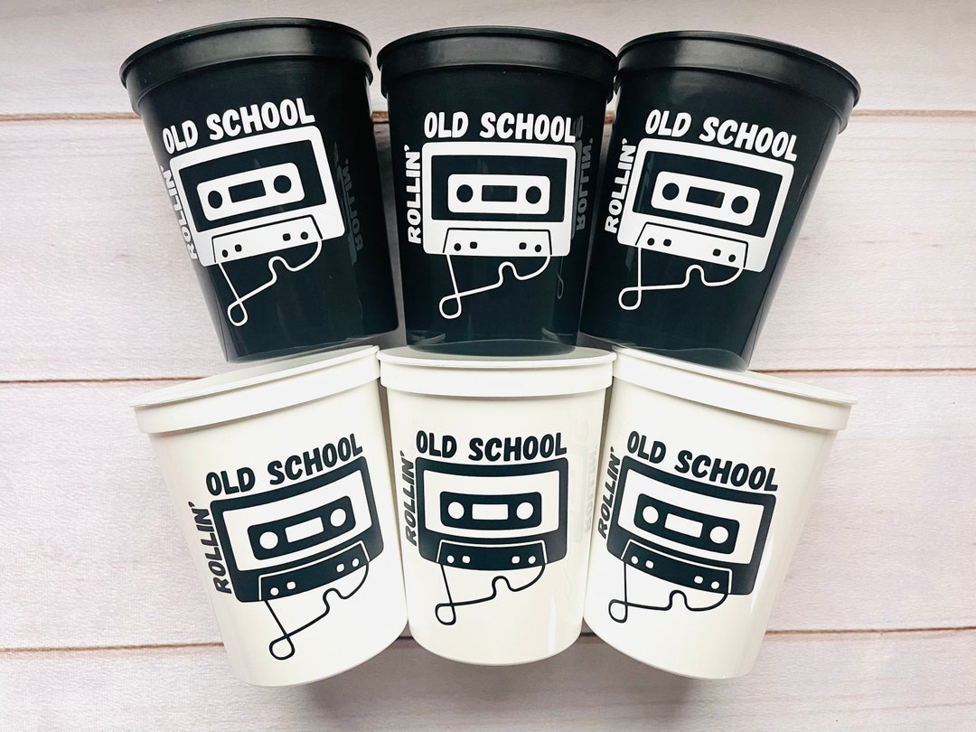 40th Birthday Party Cups, I Love the 80s Party Cups, Old School Party ...