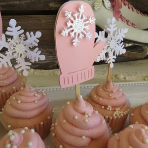 Winter Party Cupcake Toppers Winter Cupcake Toppers Baby Its Cold Outside Winter Party Decorations Winter Baby Shower Decorations image 2