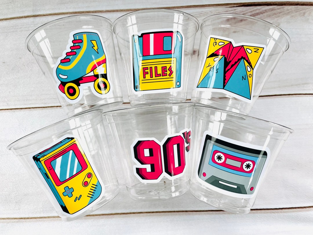I Love the 90’s Party Cups 90’s Party Cups 90’s Birthday Decorations - Etsy