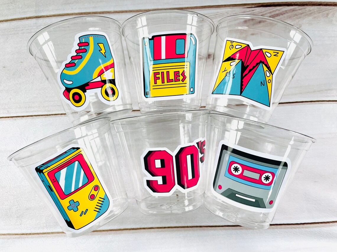I Love the 90s Party Cups 90s Party Cups 90s Birthday - Etsy
