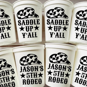 First rodeo birthday cups, first rodeo Party Cups, personalized cowboy cups, cowboy party, cowgirl birthday, not my first rodeo, cowboy