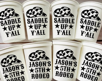 First rodeo birthday cups, first rodeo Party Cups, personalized cowboy cups, cowboy party, cowgirl birthday, not my first rodeo, cowboy