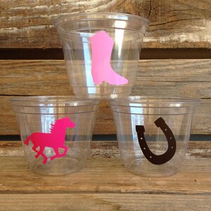 Cowgirl Party Cups Cowgirl Cups Cowgirl Party Decorations Cowgirl Baby Shower Decorations Cowgirl Birthday Decorations image 3