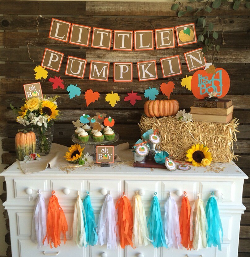 Little Pumpkin Banner - A Little Pumpkin Banner Fall Baby Shower Deco…