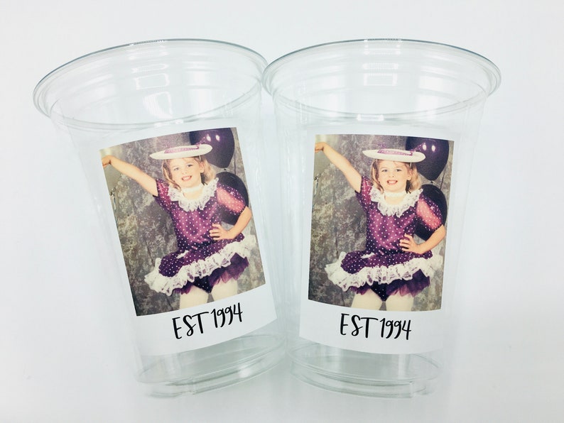 Custom plastic cups, Personalized Party cups, Personalized 30th Birthday, Custom face Cups, Custom face party decorations, Vintage 30th image 7