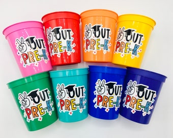 Preschool Graduation Cups, Pre K Graduation cups, 2024 Preschool Cups Graduation Party Cups 2024 Party Favors Pre-K Party Cups