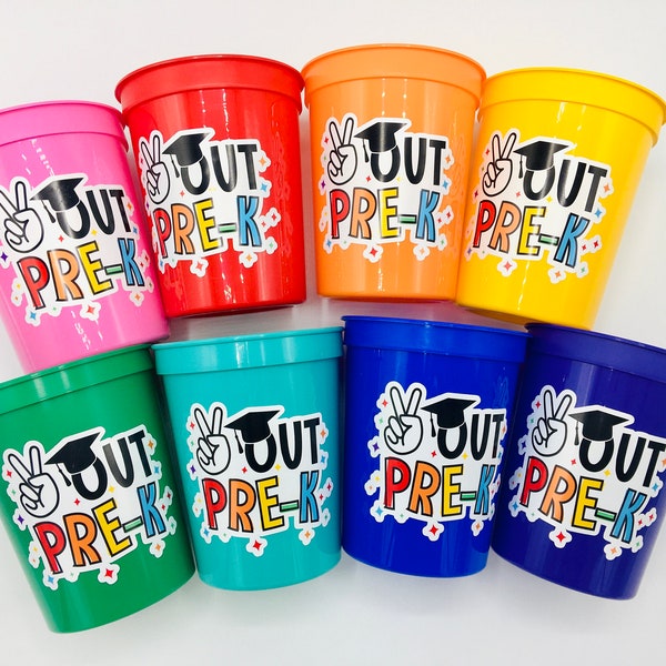 Preschool Graduation Cups, Pre K Graduation cups, 2024 Preschool Cups Graduation Party Cups 2024 Party Favors Pre-K Party Cups