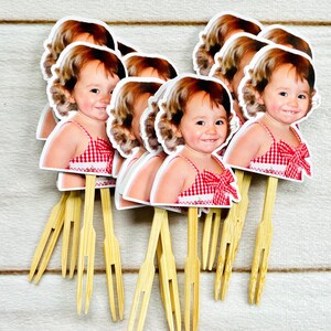 Any Photo Cupcake Toppers, Custom Face Cupcake Toppers, Personalized Face Cupcake Toppers, 40th birthday for him, 30th Birthday Ideas image 3