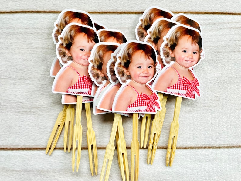 Any Photo Cupcake Toppers, Custom Face Cupcake Toppers, Personalized Face Cupcake Toppers, 40th birthday for him, 30th Birthday Ideas image 3