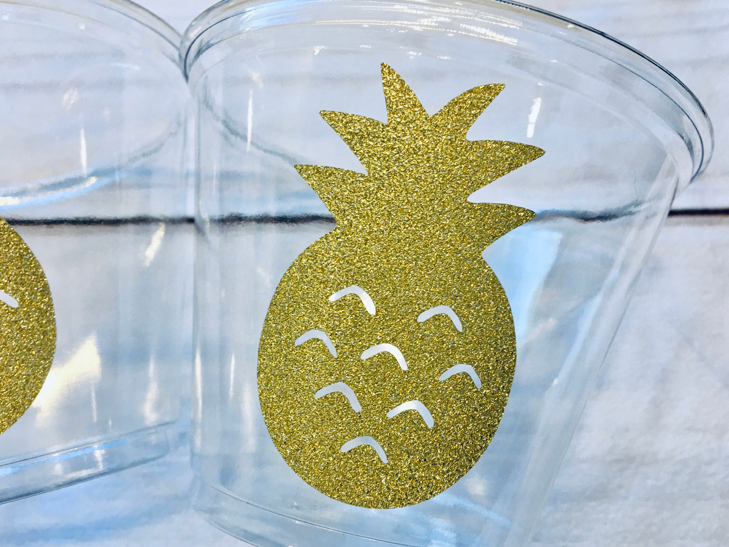 Pineapple Party Cups Pineapple Cups Luau Party Decorations Etsy