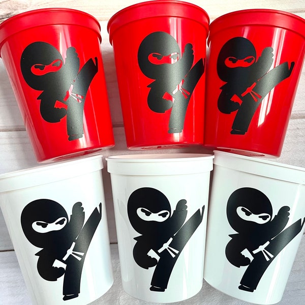 Ninja Party Cups Reusable 16oz Stadium Cups Ninja Party Favors Ninja Party Decorations