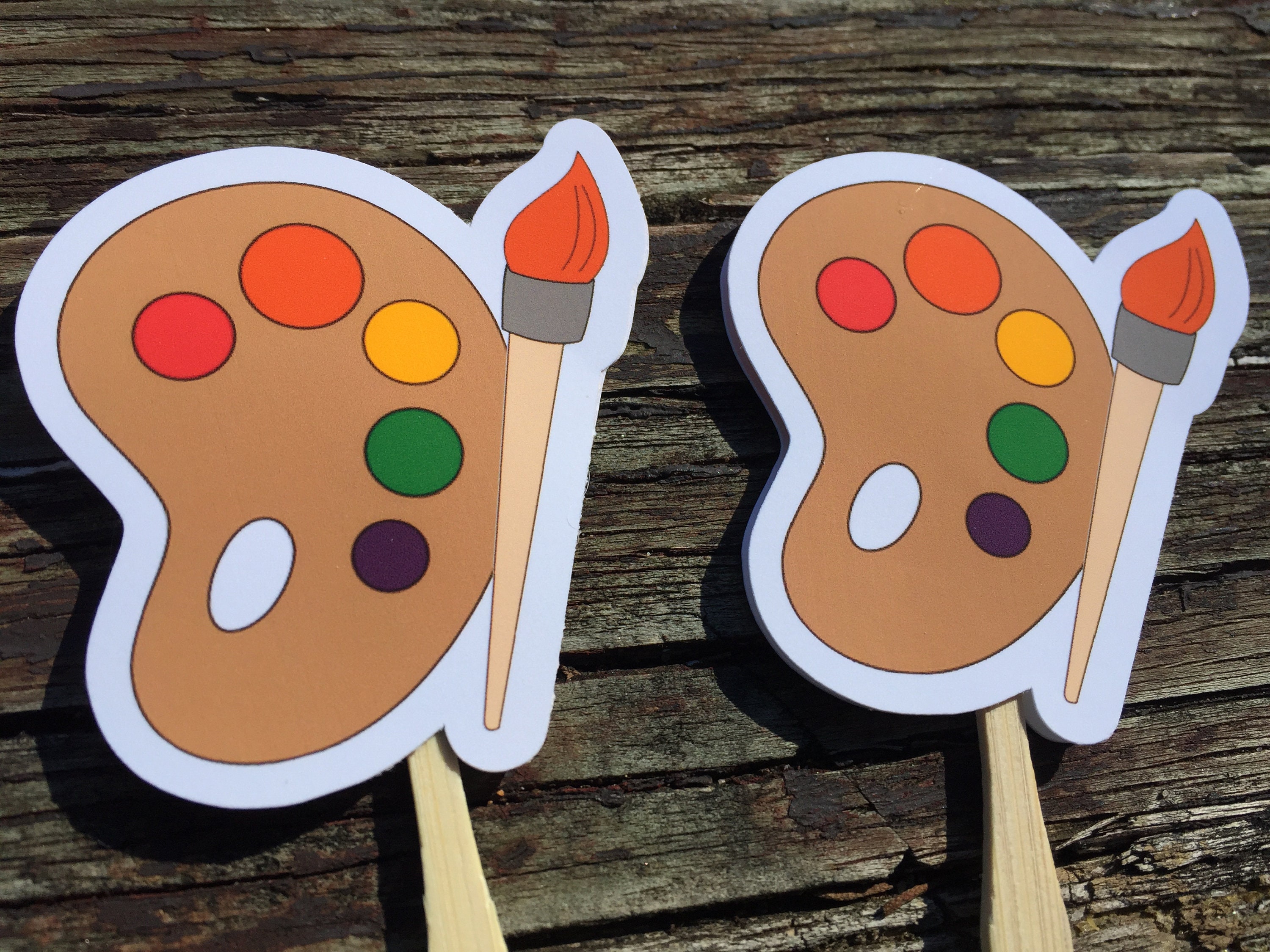Art Party Cupcake Toppers Art Cupcake Toppers Art Party Etsy