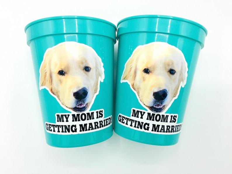 Personalized Dog Face, Bachelorette party games, Mom is Getting Married Cups, Bachelorette Party Favors with Dog, Bachelorette party favors image 9