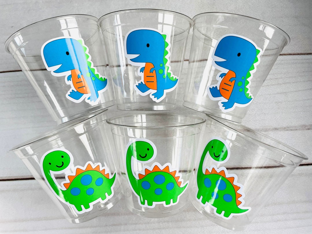 Dinosaur Party Cups, Dinosaur Birthday Cups, Small 9oz T Rex Party Cups