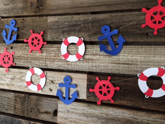 Nautical Party Garland Nautical Garland Nautical Party Decorations