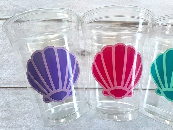 Seashell Party Cups Under the Sea Party, Mermaid Baby Shower