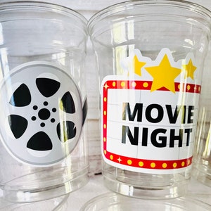 Movie Night Party Cups, Popcorn Birthday Favors image 2