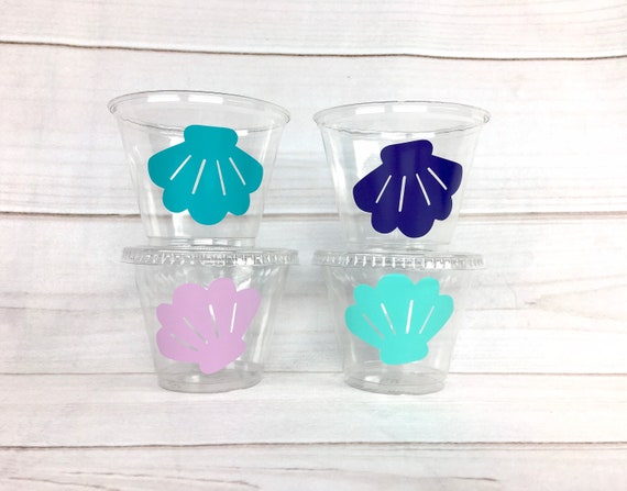 Seashell Party Cups Under the Sea, Mermaid Birthday Party