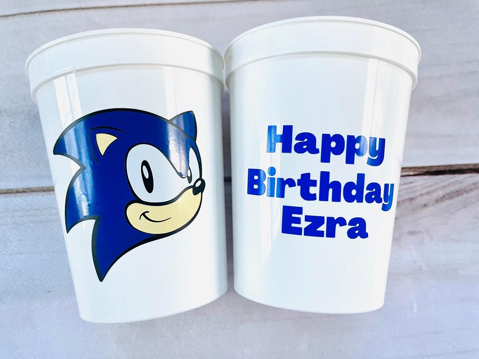Sonic Party Cups Reusable 16oz Stadium Cups Sonic Favors Sonic Etsy