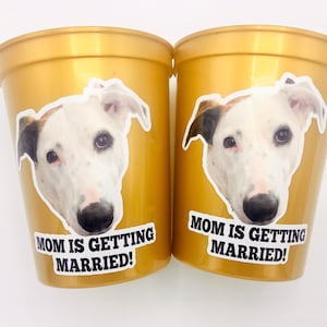 Personalized Dog Face, Bachelorette party games, Mom is Getting Married Cups, Bachelorette Party Favors with Dog, Bachelorette party favors image 7