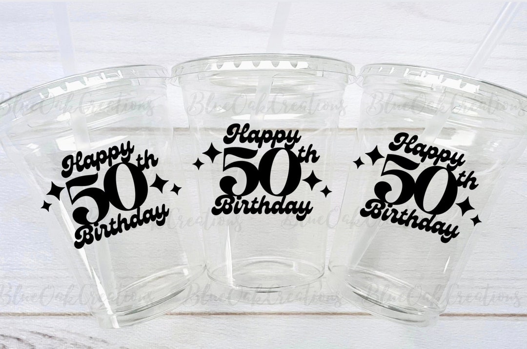 50th Birthday Party Cups 16oz Cups 1972 50th Birthday Party Favor, 50th ...