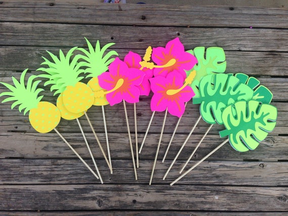 Luau Party Center Pieces Luau Center Pieces Luau Party Etsy