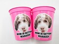 Personalized Dog Face, Bachelorette party games, Mom is Getting Married Cups, Bachelorette Party Favors with Dog, Bachelorette party favors
