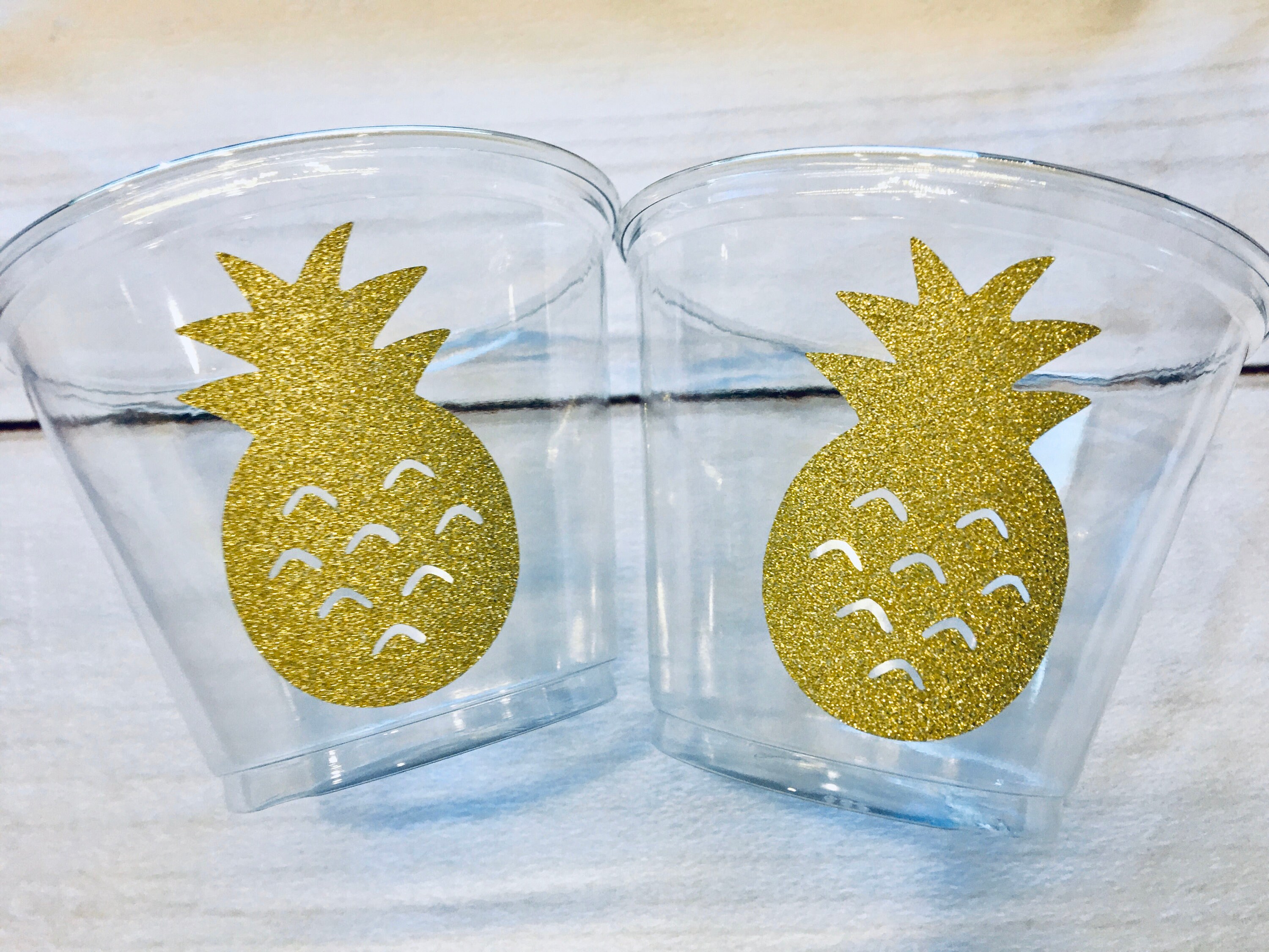 Pineapple Party Cups Pineapple Cups Luau Party Decorations Etsy