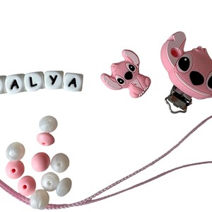 Komplett kit för att skapa din egen napphållare baserad på den rosa Stitch-designen, gör-det-själv napphållare