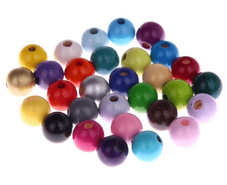 Wooden round beads 12 mm bag of 30 beads image 1