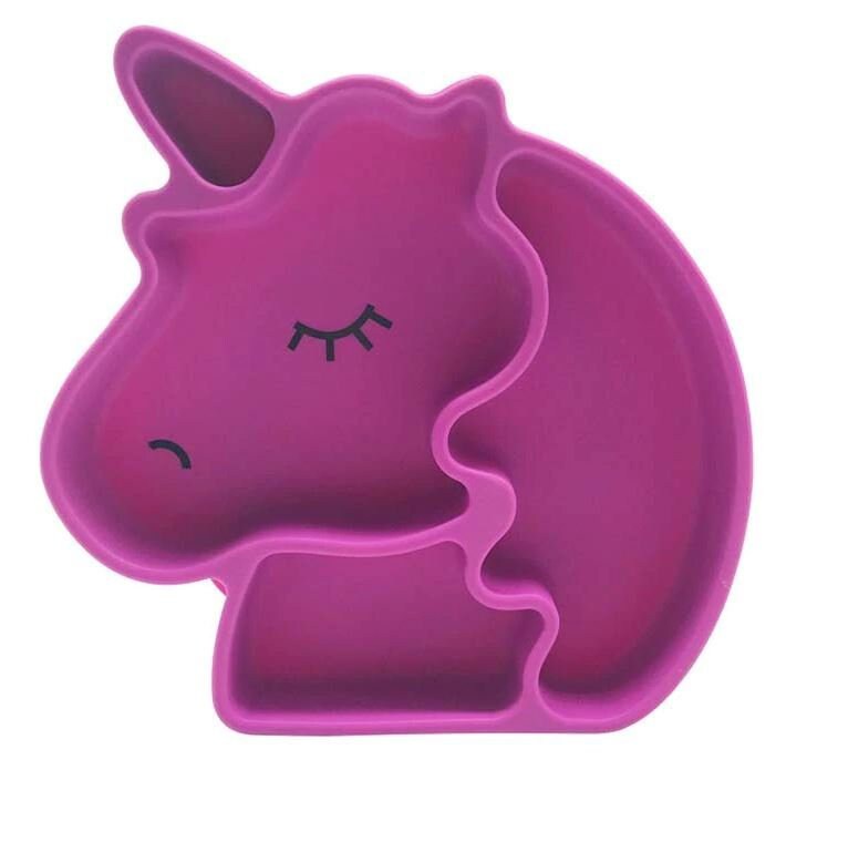 Assiette en Silicone Licorne