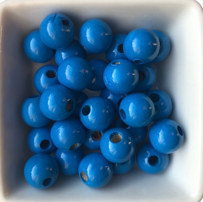 Wooden round beads 12 mm bag of 30 beads image 8