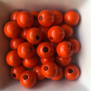 Wooden round beads 12 mm bag of 30 beads image 7